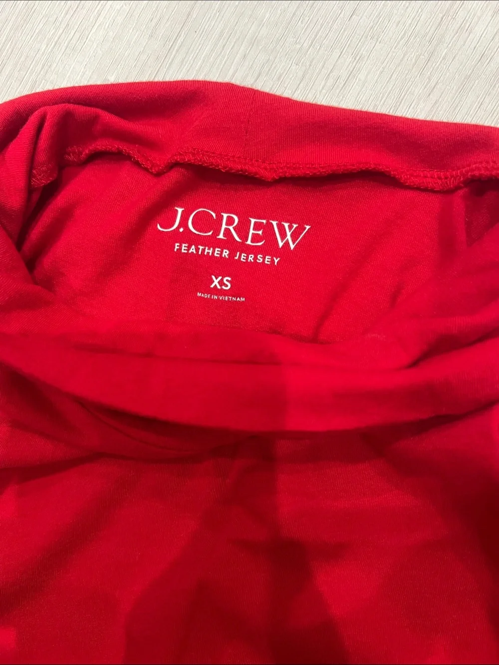 J. Crew Red Long Sleeve Mock Neck Slim Top